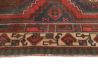 Fine Vintage Distressed Rama Red/Navy Runner, 3'2x10'7