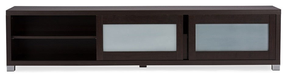 Gerhardine Dark Brown Wood TV Cabinet