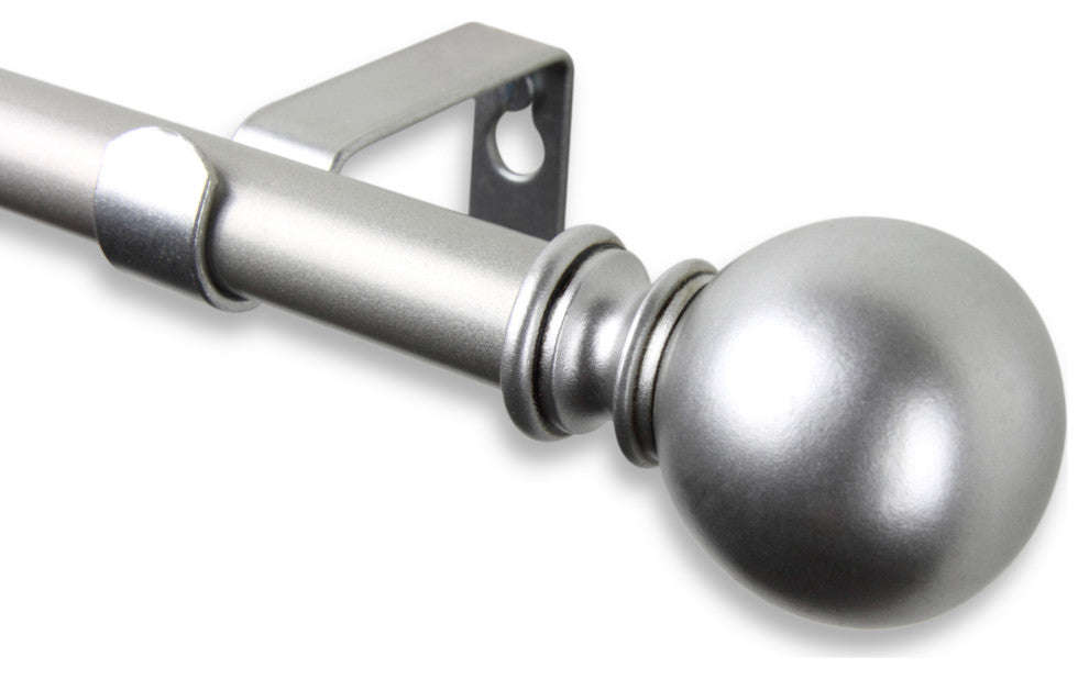 Luna Curtain Rod, Satin Nickel, 28"-48"