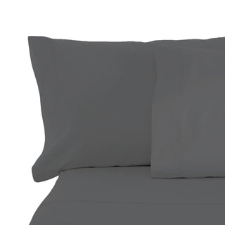 6-Piece 1800 Cotton Bamboo 4 Pillowcases Sheet Deep Pocket, Gray, Full / Double