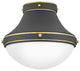 Hinkley Oliver 1-Light Small Flush Mount 39051DMG, Dark Matte Gray