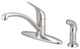 Single Handle Kitchen Faucet, PVD Brushed Nickel