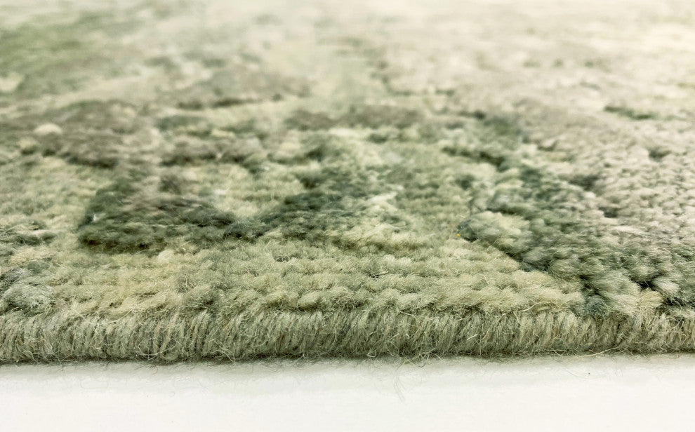 Jain Hand Knotted Area Rug, Celery, 10'x14'