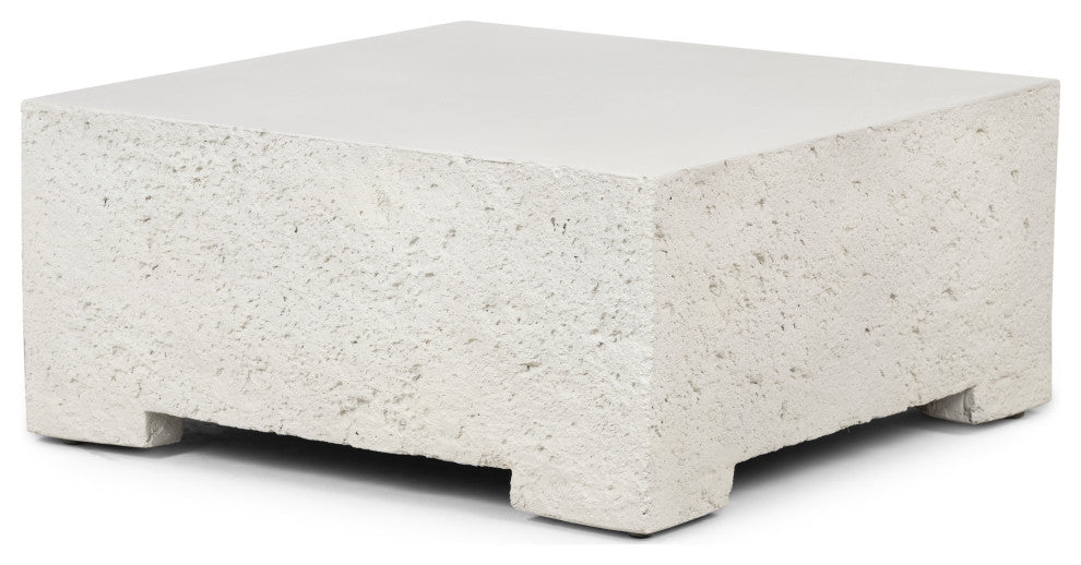 Otero Outdoor Small Coffee Table-White