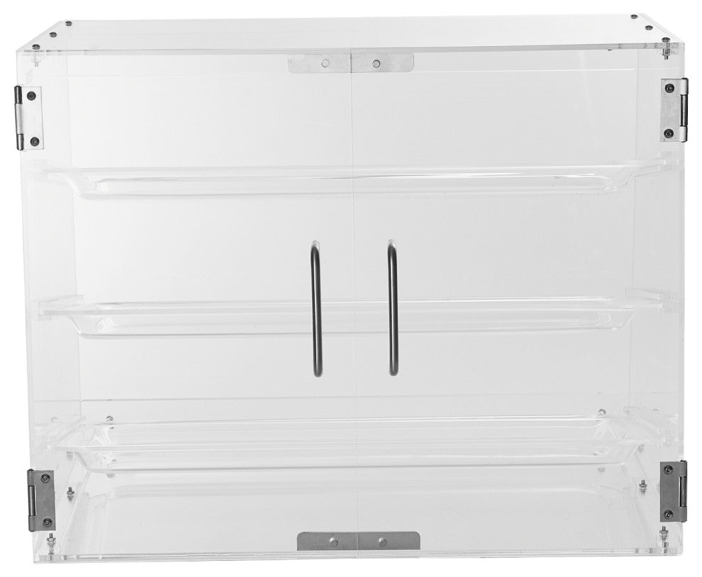 VEVOR 3-Tier Acrylic Bakery Display Case Countertop Donut Pastry Case Rear Door