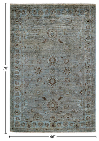 Vibrance, One-of-a-Kind Hand-Knotted Area Rug Gray, 3'10"x5'10"