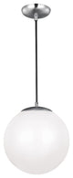 Generation Lighting Lighting 1-Light Pendant, Satin Aluminum