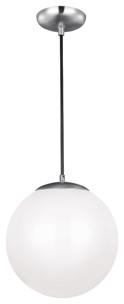 Generation Lighting Lighting 1-Light Pendant, Satin Aluminum
