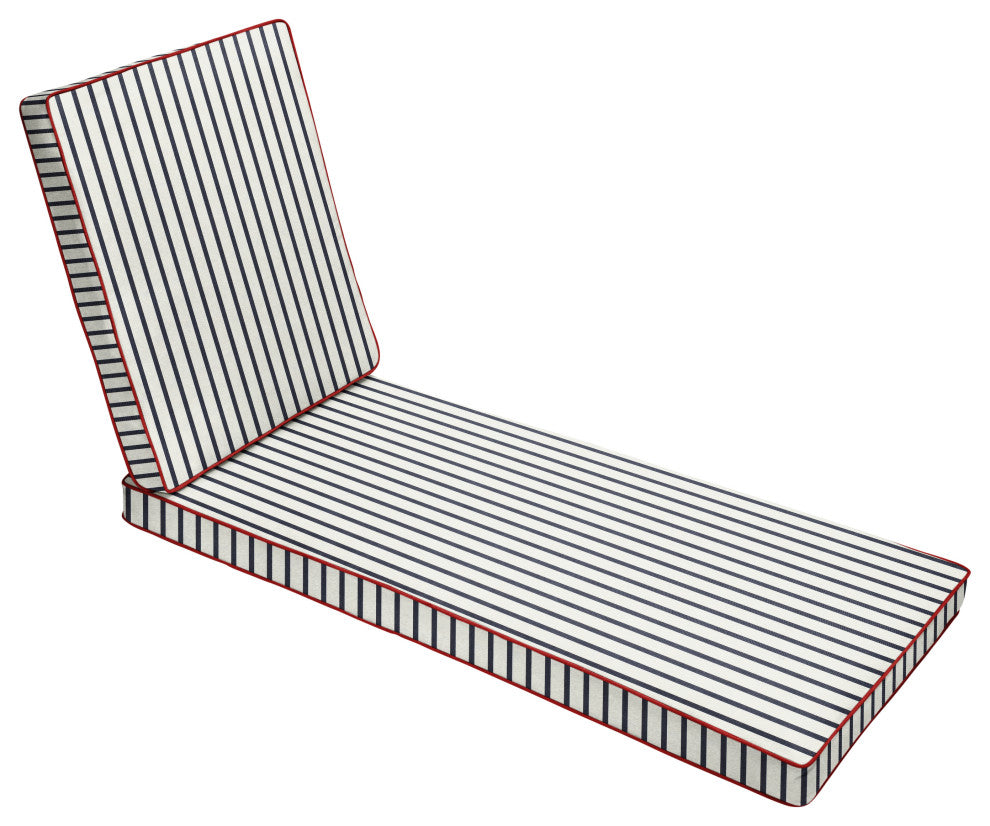 Mozaic Home Lido Indigo Outdoor/Indoor Chaise Lounge Cushion 79x25x3"