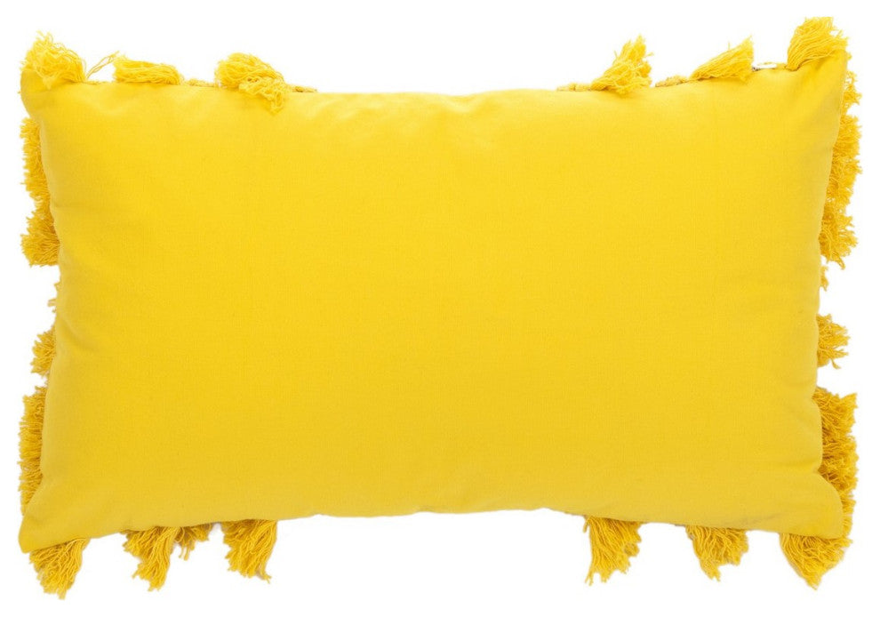 Safavieh Grema Pillow, Yellow, 20"x12"