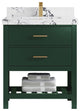 Parker 30 Single Sink Bath Vanity in Lafayette Green  2" Viola Night