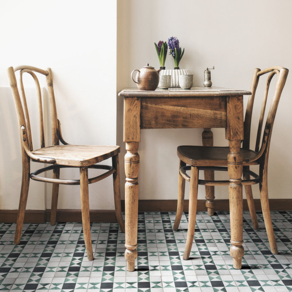 Renaissance Deco Emerald Cross Porcelain Floor and Wall Tile