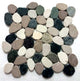 12x12 Sliced Mixed 4-Color Pebble Tile - Ideal for Walls & Accent Areas