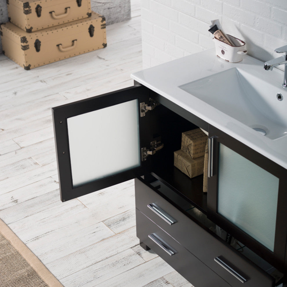 Sydney 36" Vanity Set With Mirror, Espresso No Mirror