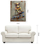 "Dog on Skateboard" Mixed Media Iron Hand Painted Dimensional Wall Art