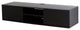 South Shore Agora 56 Wide Wall Mounted Media Console, Black Oak