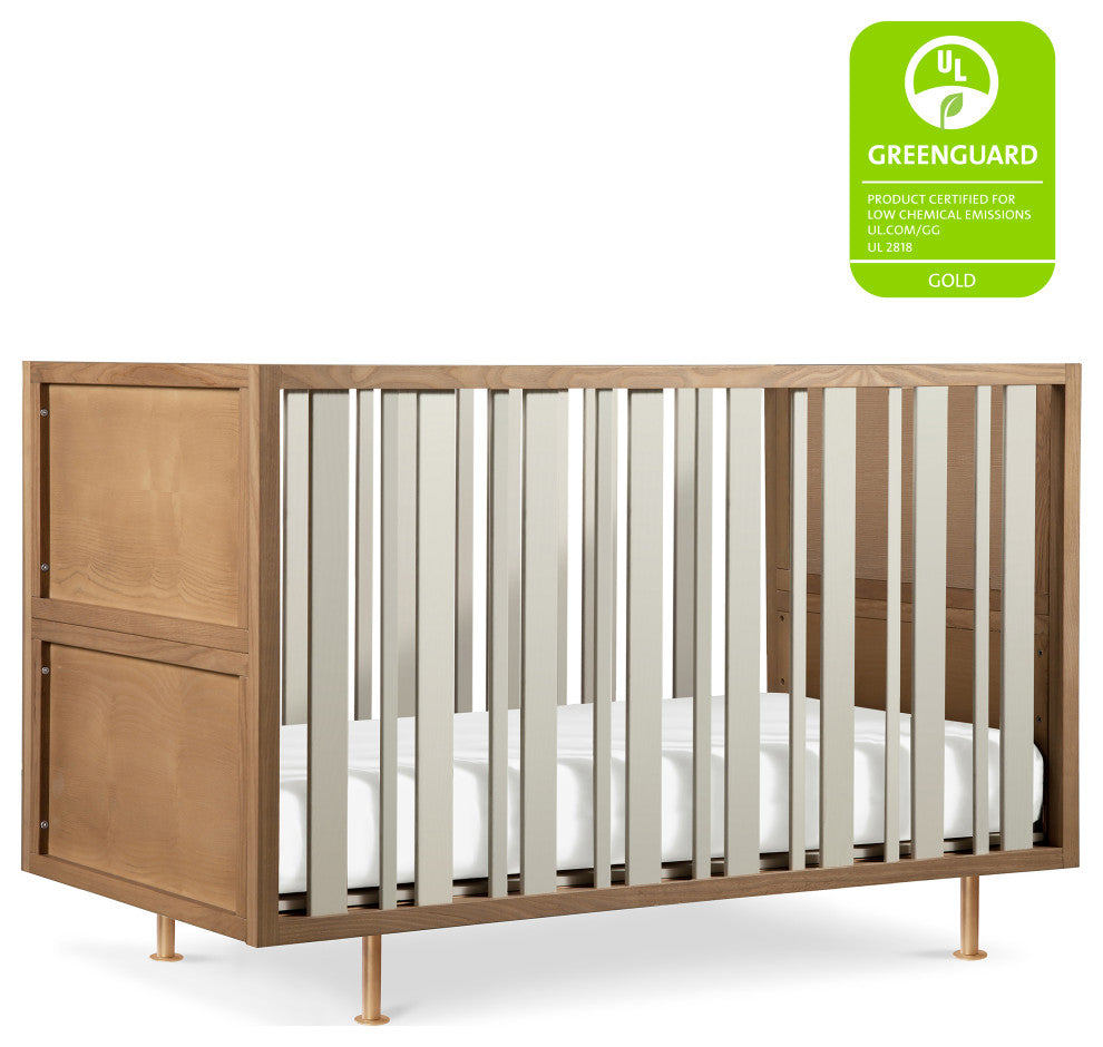 Nursery Works Novella Crib, Stained Ash/Ivory