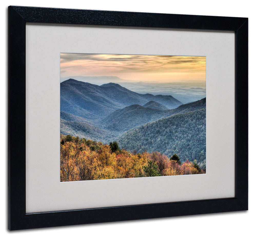 'Shenandoah Autumn' Matted Framed Canvas Art by Pierre Leclerc