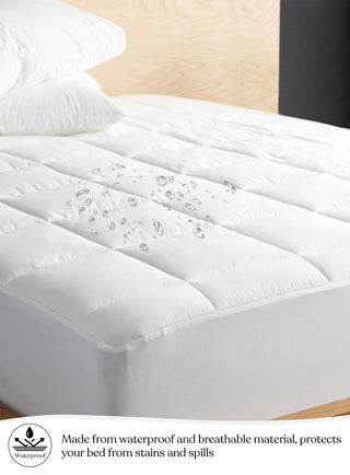 Down Alternative Organic Cotton Shell Mattress Pad, Queen(60"x80")