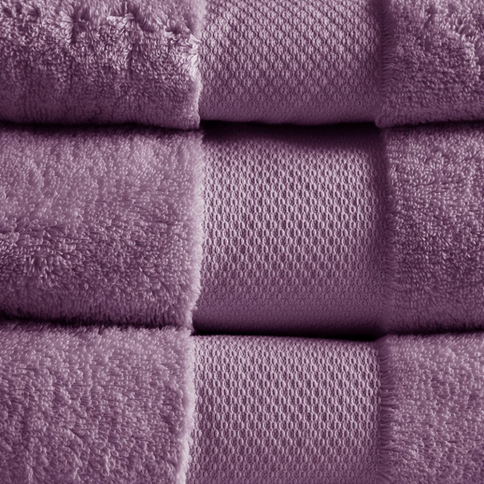 Madison Park Signature Turkish Cotton 6 Piece Bath Towel Set, Purple