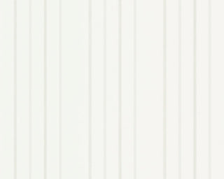 Happy Hour, Modern Fresh Trendy Bloom Lines Retro White Wallpaper Roll