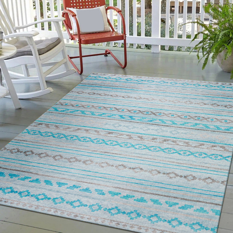 Indoor/Outdoor Sedona SN10 Skydust Machine Washable 10' x 14' Rug