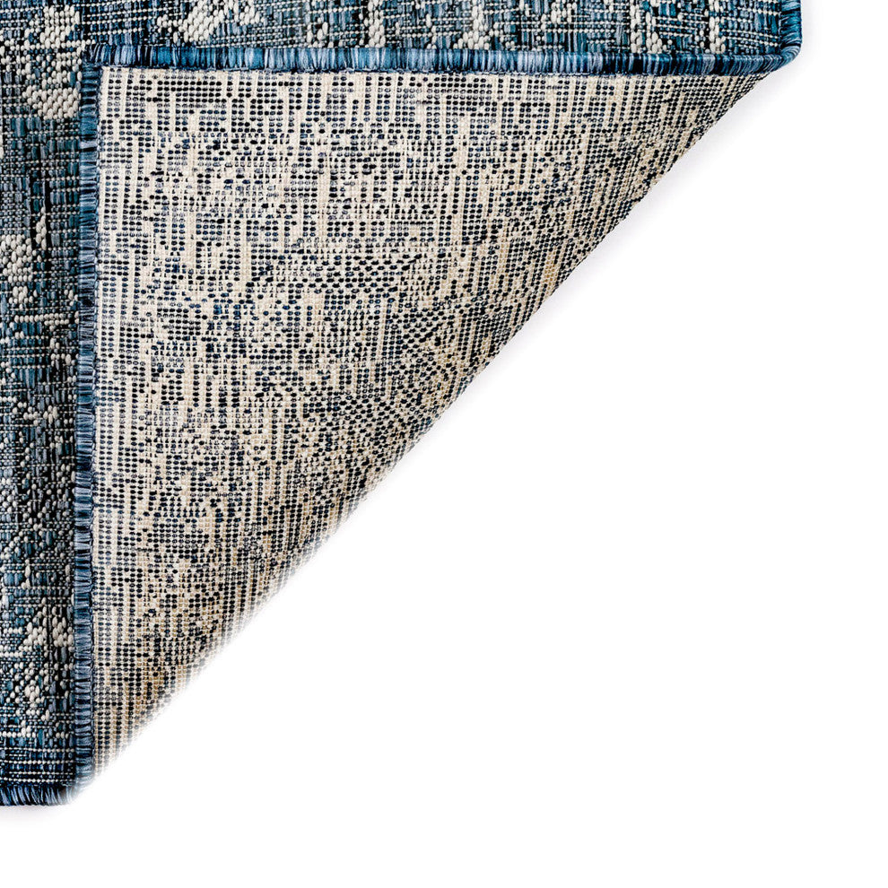 Carmel Vintage Floral Indoor/Outdoor Rug, Navy, 7'10"x9'10"