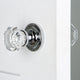 Single Classic Rosette With Waldorf Knob, Antique Pewter, Bright Chrome, Double