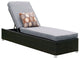 Patio Chaise With Pillow, Gray/Brown