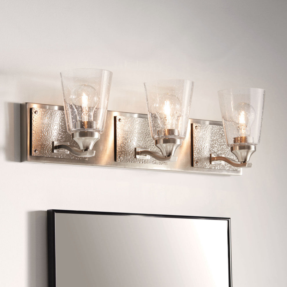 Hinkley Jackson Medium Three Light Vanity, Brushed Nickel