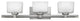 Hinkley Taylor Medium Three Light Vanity, Brushed Nickel