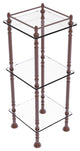 Three Tier Etagere with 14" x 14" Shelves, Antique Copper