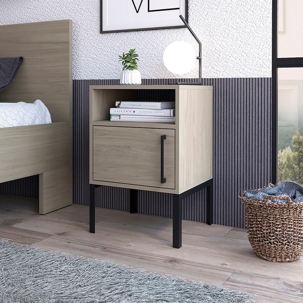Talmage Modern Nightstand in Birch