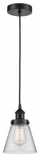 Innovations 616-1PH-BK-G62 1-Light Mini Pendant, Matte Black