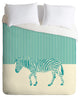 Deny Designs The Red Wolf The Zebra Duvet Cover Set