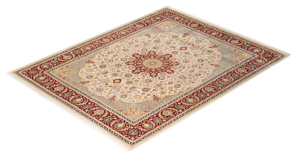 Mogul, One-of-a-Kind Hand-Knotted Area Rug, Ivory, 8' 1" x 10' 6"
