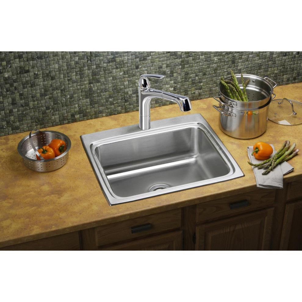 LR25225 Lustertone Classic Stainless Steel 25" x 22" Drop-in Sink
