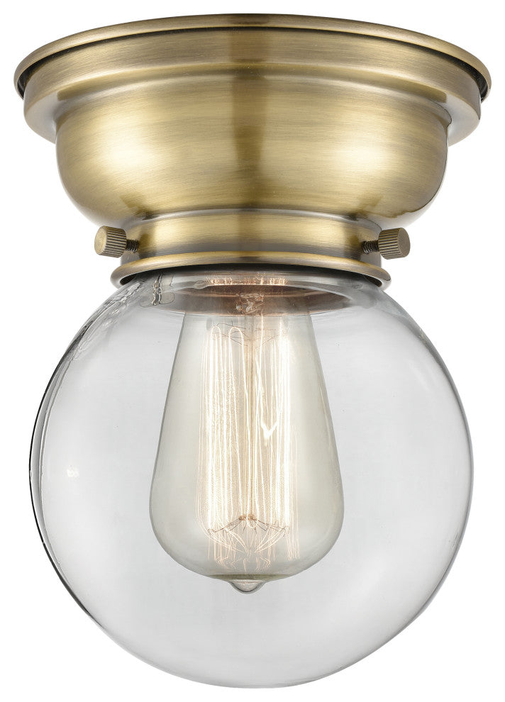 Innovations 623-1F-AB-G202-6-LED 1-Light Flush Mount, Antique Brass
