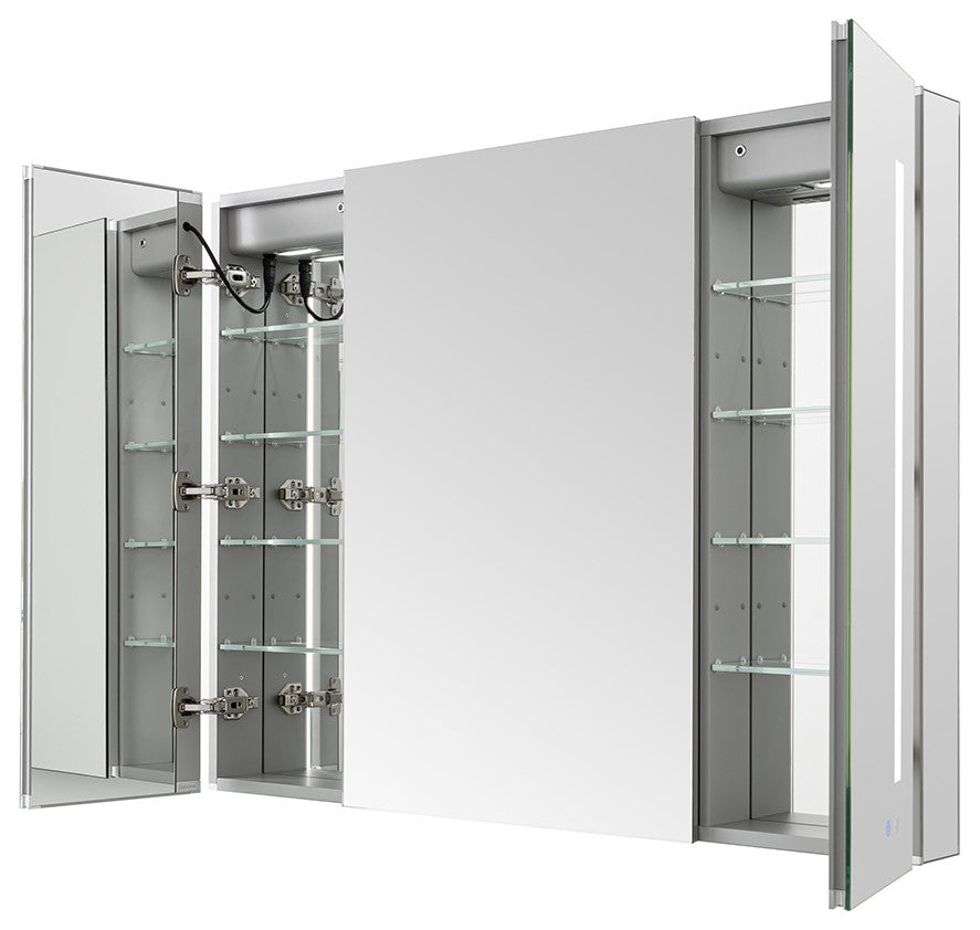 Signature Royale 48" LED Medicine Cabinet Defogger, Adjustable Magnifying Mirror