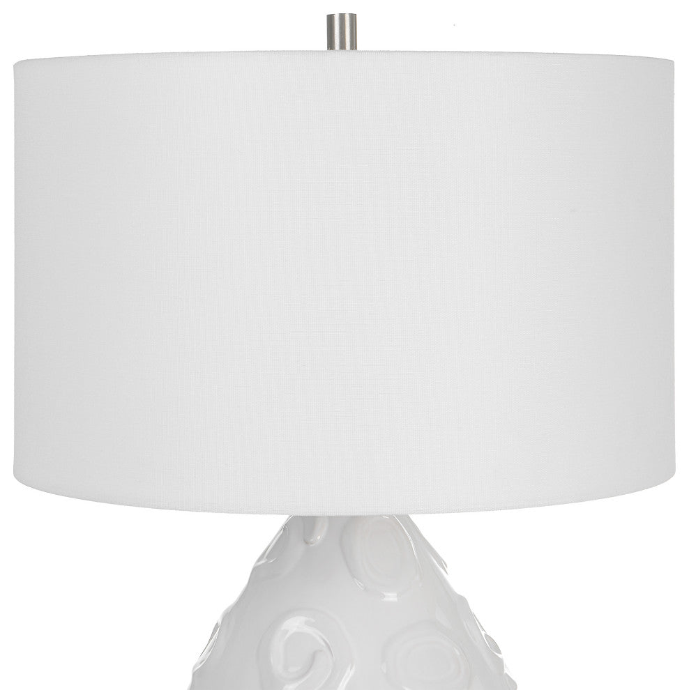 Uttermost Loop White Glaze Table Lamp