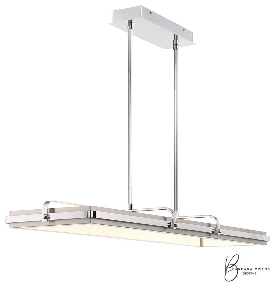 Annilo 1-Light Chandelier, Chrome/Nickel