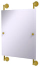 Prestige Skyline Rectangular Frameless Rail Mounted Mirror, Polished Brass