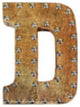 Handmade Eco-Friendly Wall Decor Alphabet Letter Block, 1.3x7.8x5.5