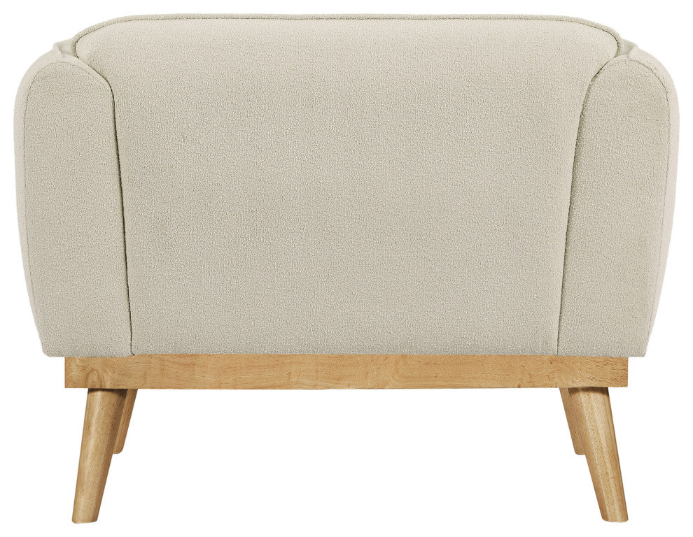 Nolita Boucle Fabric Upholstered Chair, Cream