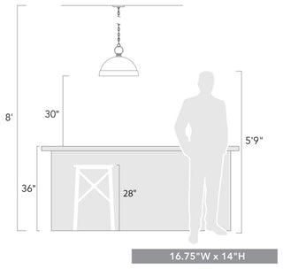 Golden Lighting 0318-L Lincoln 17"W Pendant - Vintage Copper