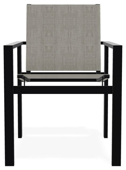 Tribeca Sling Outdoor Stackable Armchair, Smoke/Black