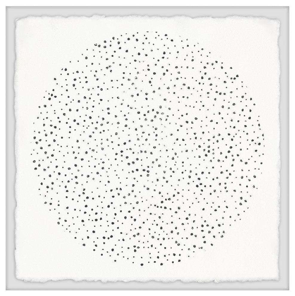 "Fragmented Dots" Framed Painting Print, 12x12