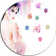 Fashion Woman With Purple Shade, Watercolor Round Wall Art, 36"