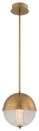 Portland 10" LED Mini Pendant, Winter Brass