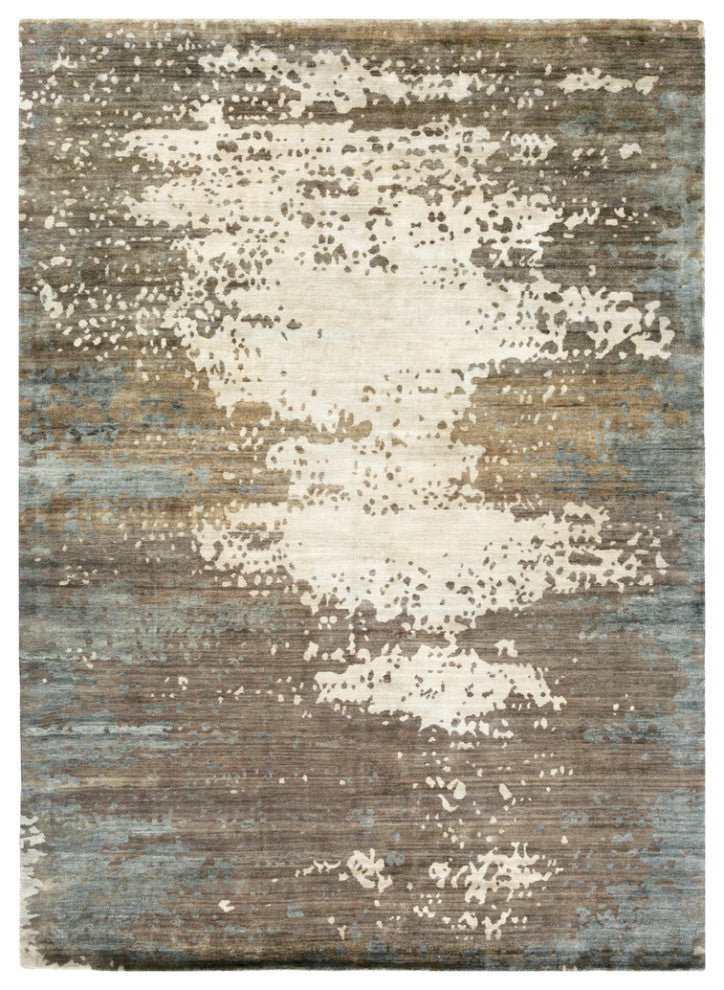 Surya Slice of Nature SLI-6401 Modern Area Rug, Dark Brown, 9' x 13' Rectangle
